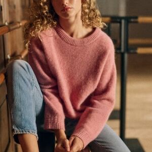 Sezane Amiel Sweater Mottled Pink Size M